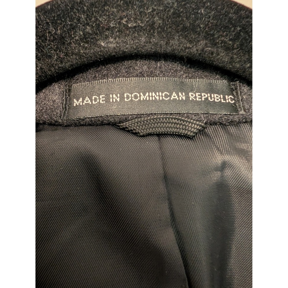 Vintage London Fog Mens 42R Overcoat Charcoal Grey Single Breasted Topcoat Long - Picture 9 of 9